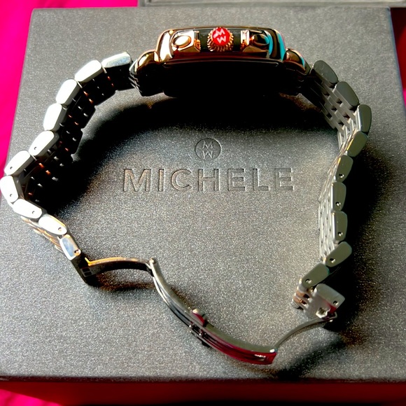 MICHELE DECO SIGNATURE DIAMOND TWO-TONE WOMEN'S FASHION WATCH - Picture 2 of 7